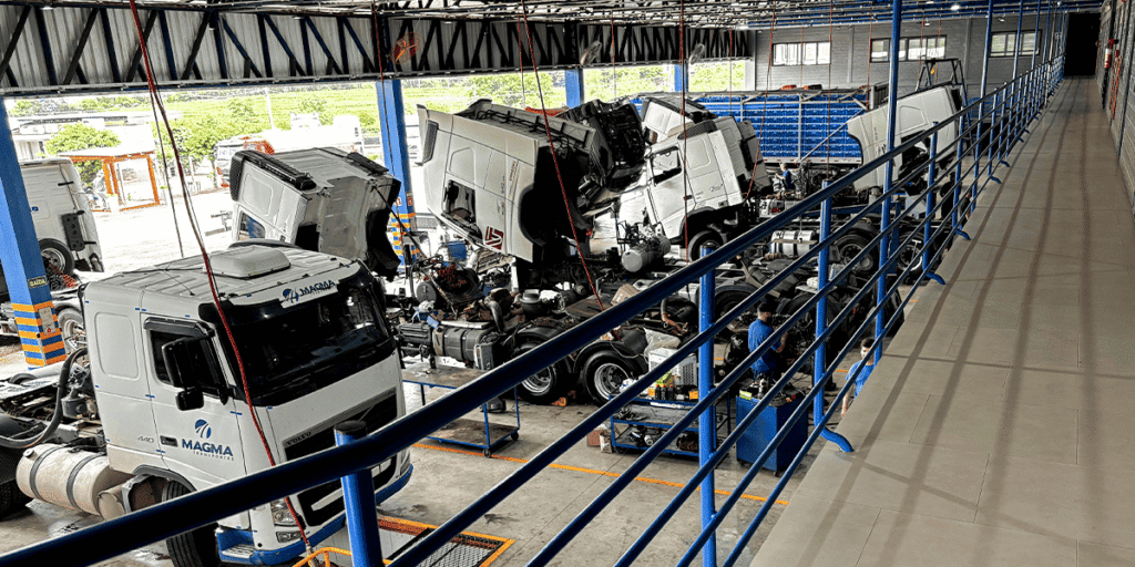 Fotografia ilustrativa da estrutura da oficina da mecânica berteli